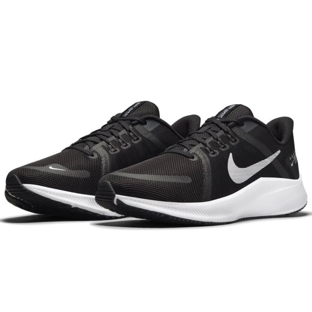 Nike Quest 4 Black White Lace Up Performance Sneaker Athletic Running Shoes